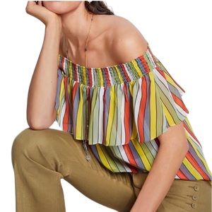 EUC CAbi “Carnival” Off the Shoulder Top
